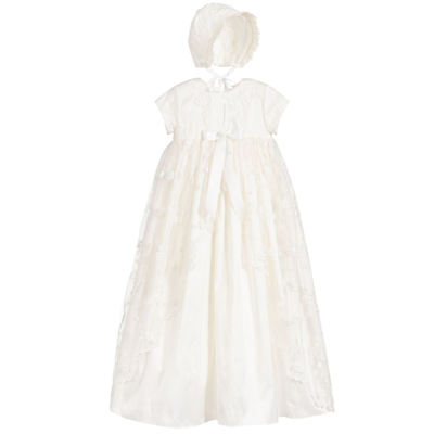Sarah Louise Babies' Ivory Silk Ceremony Gown Set