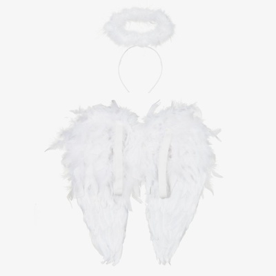 Souza Kids' Girls Angel Wings & Halo Costume Set In White