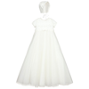 SARAH LOUISE GIRLS IVORY TULLE GOWN & BONNET