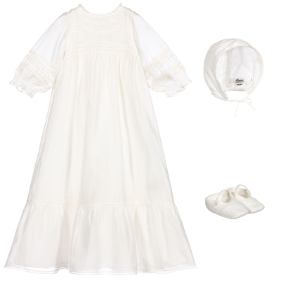 Bonpoint Babies' Ivory Silk Ceremony Gown Set