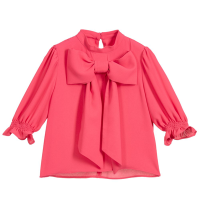 Childrensalon Occasions Babies' Girls Pink Bow Blouse