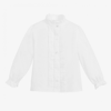 BEATRICE & GEORGE GIRLS WHITE COTTON BLOUSE