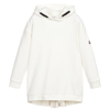 Moncler Ivory Dress For Girl With Logo In White