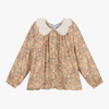 TARTINE ET CHOCOLAT TARTINE ET CHOCOLAT GIRLS PINK FLORAL VISCOSE BLOUSE