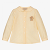GUCCI BABY GIRLS IVORY GG BLOUSE