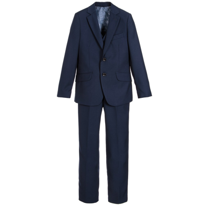 Romano Vianni Babies' Boys Navy Blue 3 Piece Suit