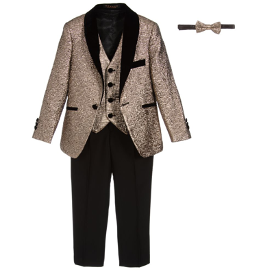 Romano Kids' Boys Gold 4 Piece Suit