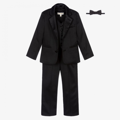 Childrensalon Occasions Kids' Boys Black 4 Piece Tuxedo Suit