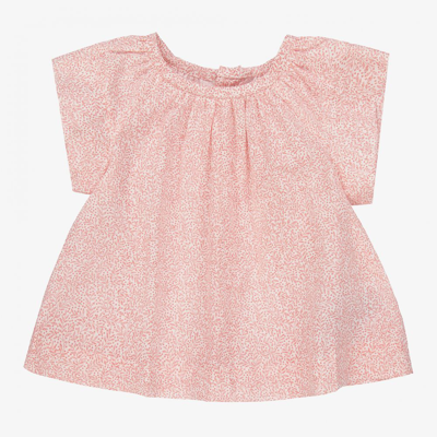 Bonpoint Babies' Girls Red Liberty Blouse In Pink