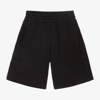 FENDI BOYS BLACK COTTON LOGO SHORTS