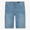 DOLCE & GABBANA TEEN BLUE DENIM LOGO SHORTS