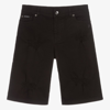 DOLCE & GABBANA TEEN BOYS BLACK DENIM SHORTS