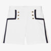 Elie Saab Teen Girls White Cotton Shorts In White