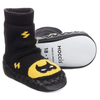 Moccis Black & Yellow Slipper Socks