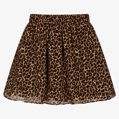 Nik & Nik Teen Girls Brown Leopard Skirt