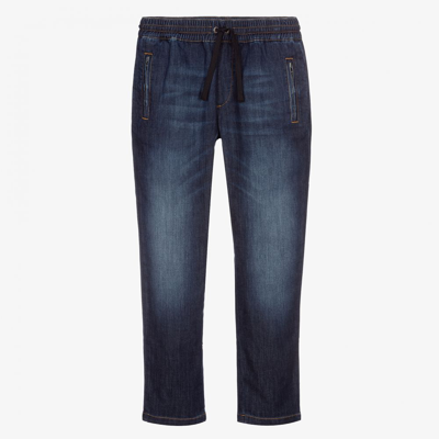 Dolce & Gabbana Boys Teen Blue Pull-on Style Jeans