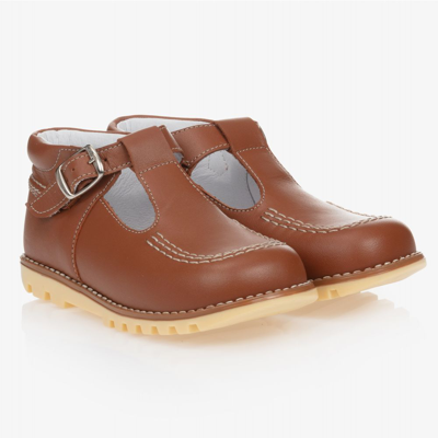 Children's Classics Brown Leather T-bar Shoes