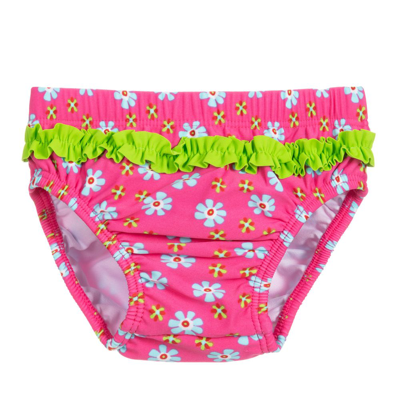 Playshoes Baby Girls Pink Floral Swim Pants