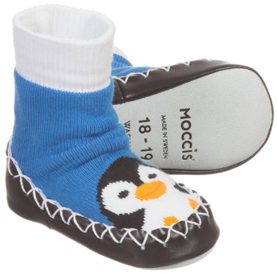 Moccis Babies' Blue Indoor Slipper Shoes