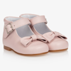 CHILDREN'S CLASSICS GIRLS PINK LEATHER BOW SHOES