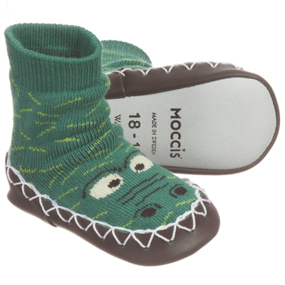 Moccis Green Indoor Slipper Shoes