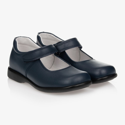 Children's Classics Kids' Girls Navy Blue Leather Shoes