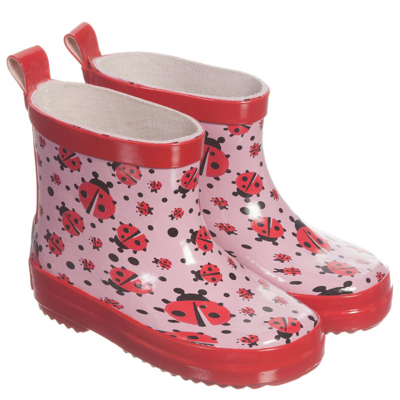Playshoes Kids' Girls Pink First Walker Rain Boots