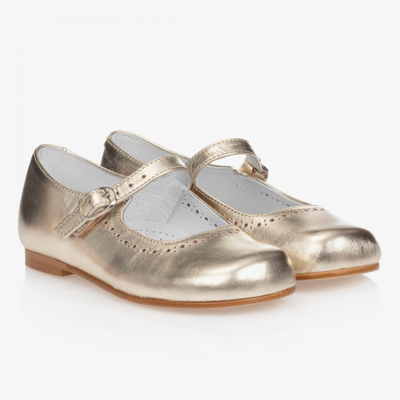 Children's Classics Kids' Girls Gold Leather Shoes