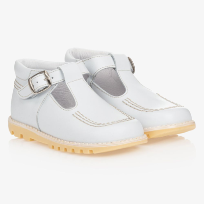 Children's Classics White Leather T-bar Shoes