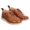 YOUNG SOLES TAN BROWN LEATHER BROGUE SHOES