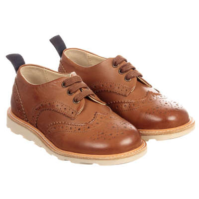 Young Soles Tan Leather Brogue Shoes In Brown