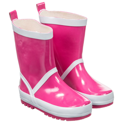 Playshoes Kids' Girls Pink Reflective Rain Boots
