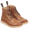 YOUNG SOLES TAN BROWN LEATHER BROGUE BOOTS