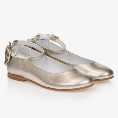 Children's Classics Kids' Girls Gold Leather Shoes