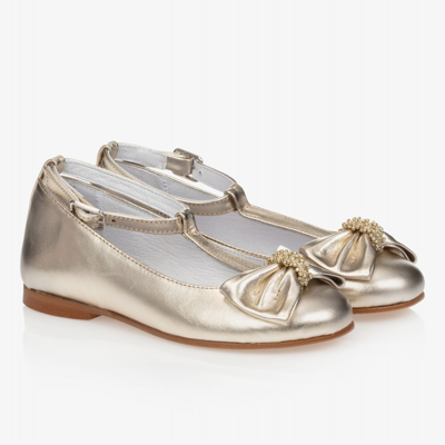 Children's Classics Kids' Girls Gold Leather Shoes