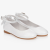 CHILDREN'S CLASSICS GIRLS WHITE LEATHER SHOES