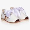 EARLY DAYS GIRLS WHITE PATENT LEATHER SANDALS