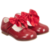 CARAMELO GIRLS RED PATENT BOW SHOES