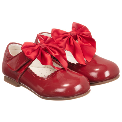 Caramelo Babies' Girls Patent Leather Shoes In Red