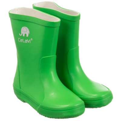 Celavi Green Rubber Rain Boots