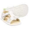 TIP TOEY JOEY BABY GIRLS WHITE LEATHER SANDALS