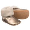 TIP TOEY JOEY BABY GOLD LEATHER SOCK BOOTS