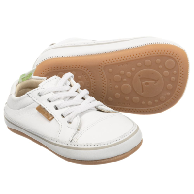 Tip Toey Joey White Leather Baby Trainers