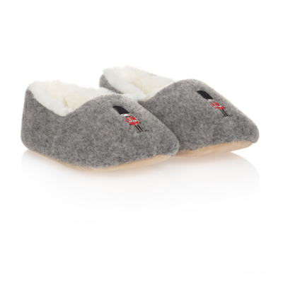 Beau Kid Babies'  Boys Grey Soldier Slippers