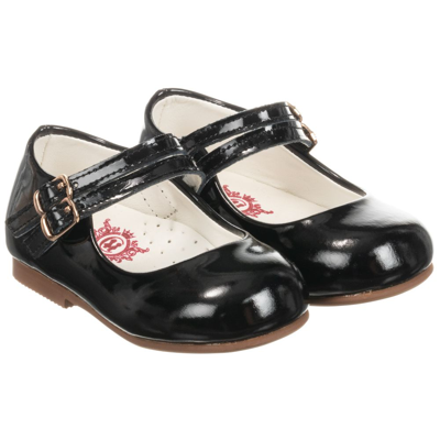 Caramelo Babies' Girls Black Patent Leather Shoes