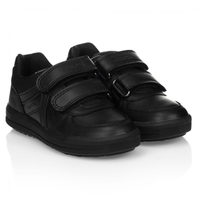 Geox Kids' Boys Black Leather Trainers