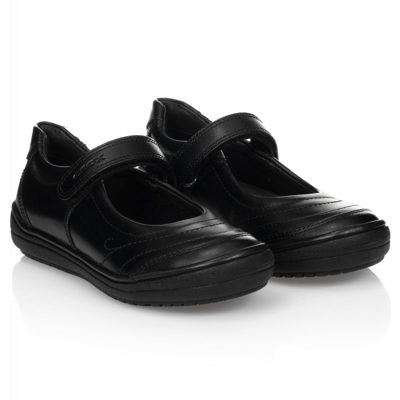 Geox Kids' Girls Black Leather Shoes