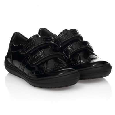 Geox Kids' Girls Black Patent Leather Trainers