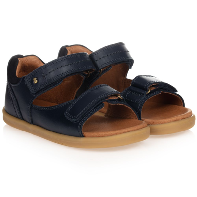 Bobux Iwalk Kids'  Blue Leather Velcro Sandals