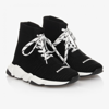 BALENCIAGA BLACK LACE-UP SPEED TRAINERS